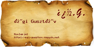 Égi Gusztáv névjegykártya